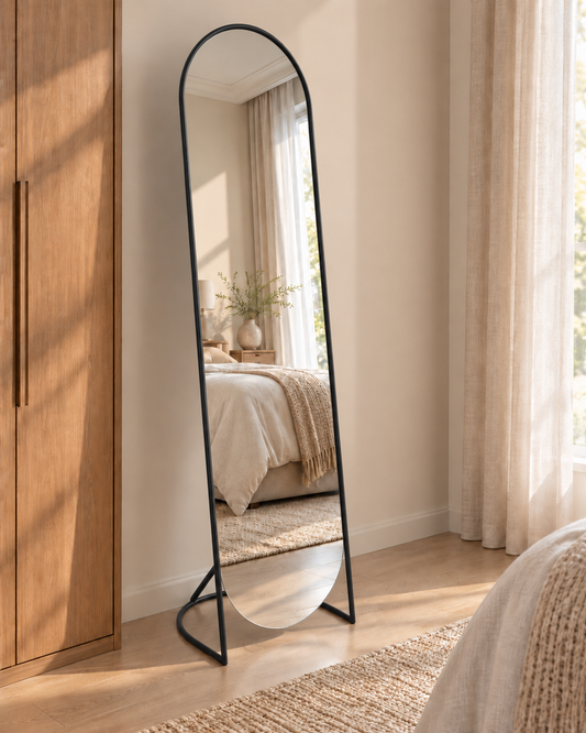 ARCÉA — Miroir sur pied arqué 170 × 45 cm